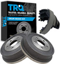 TRQ Brake Drum & Shoe Rear Kit Compatible with Equinox Aztek Torrent