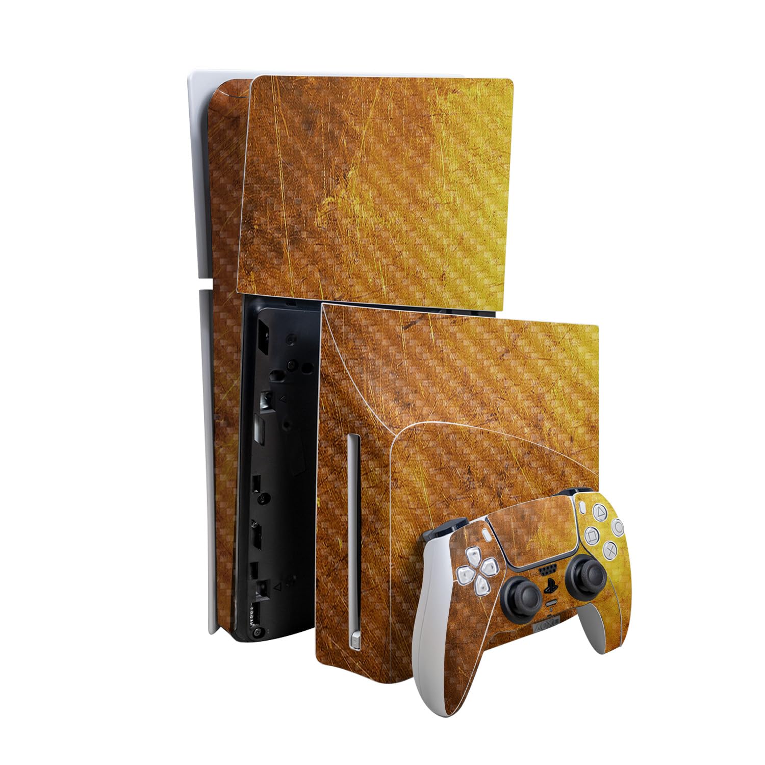 Textured Gold PS5 Skin - Premium Protection