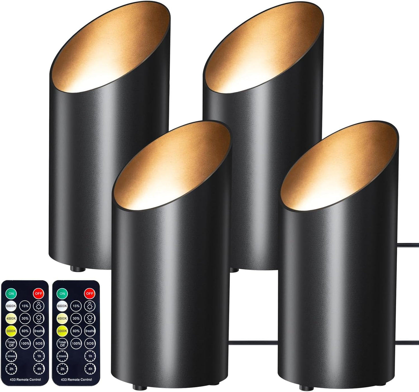 Brightown LED SpotLights - 4 Pack Uplighting Floor Can Lights
