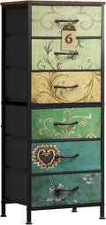 Tall Fabric Dresser 6-Drawer Storage Tower - Compact Closet Organizer