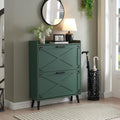 Farmhouse Shoe Storage Cabinet with Barn Door Design for Entryway