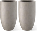 Kante 24 in Tall Round Concrete Planter 2 Pack - Modern Durable Pots