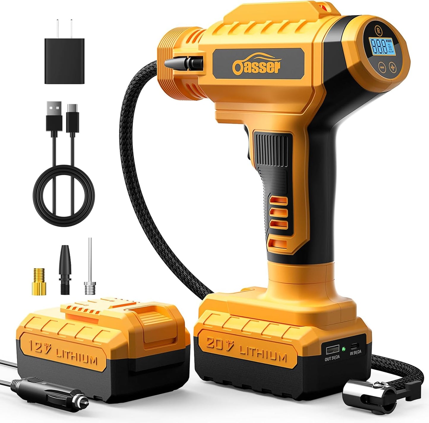 YOHOOLYO Tire Inflator Portable Air Compressor for Cars