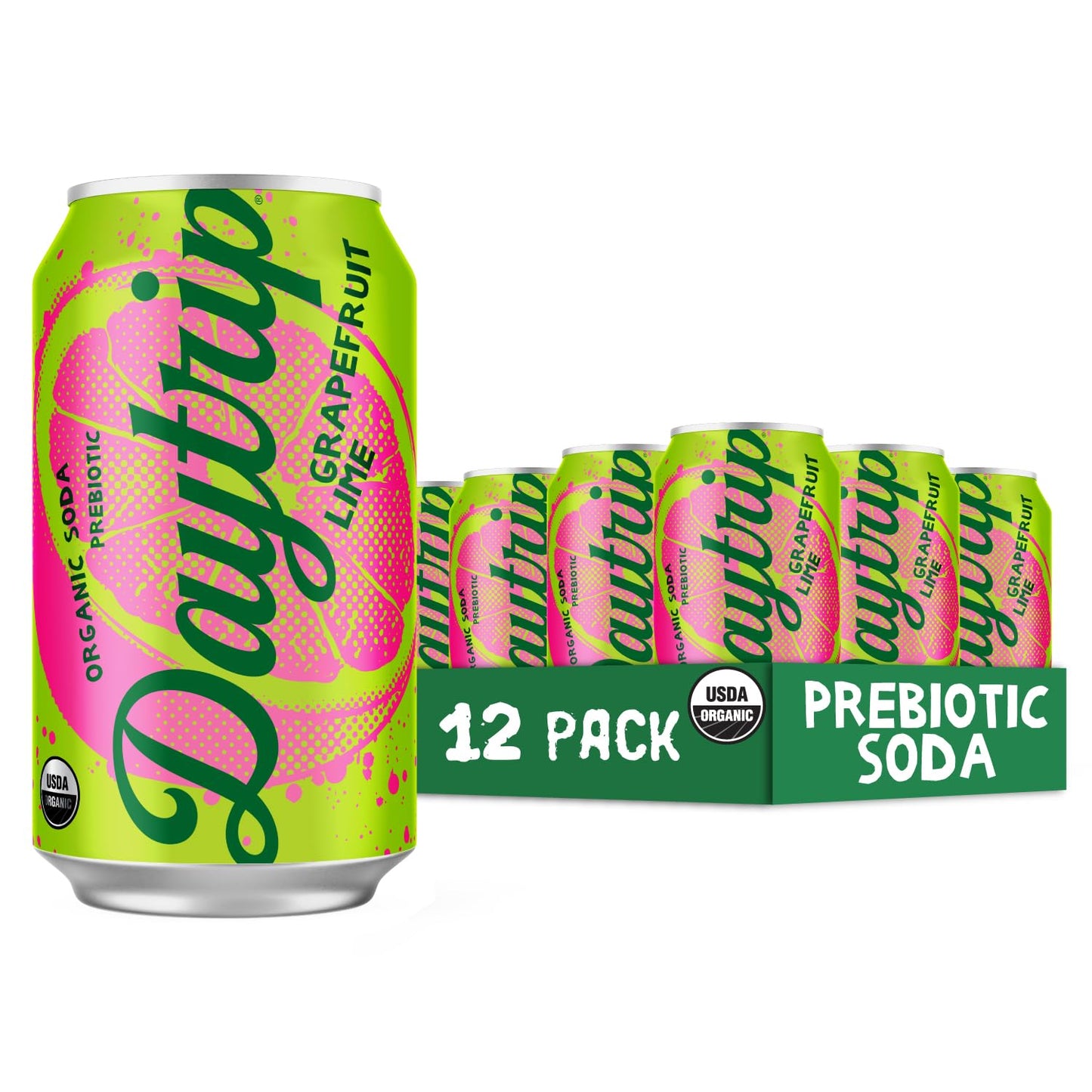 Daytrip Organic Sparkling Prebiotic Soda for Gut Health