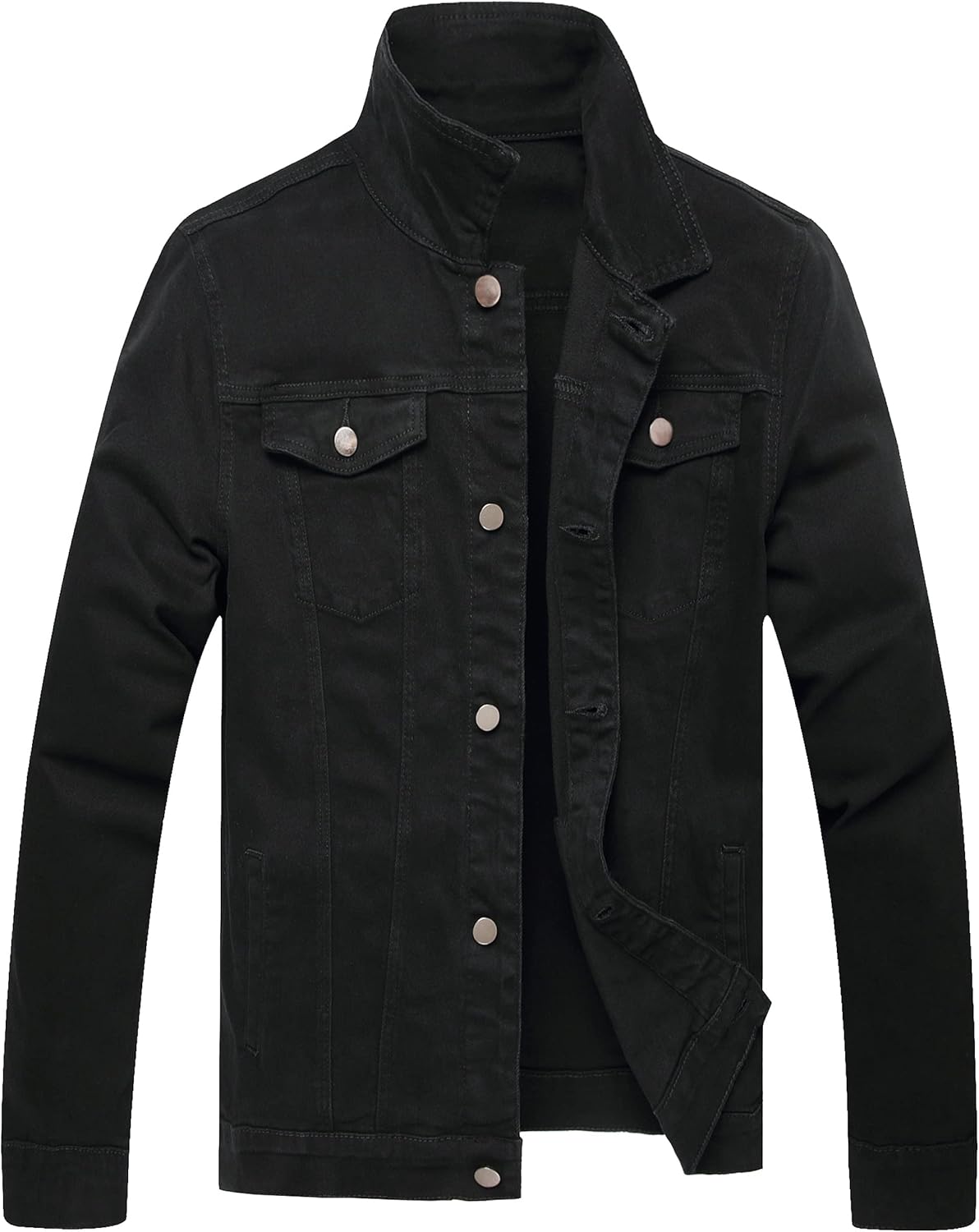 Denim Jacket Men Slim Fit Ripped Trucker Coat for Fashion Lovers