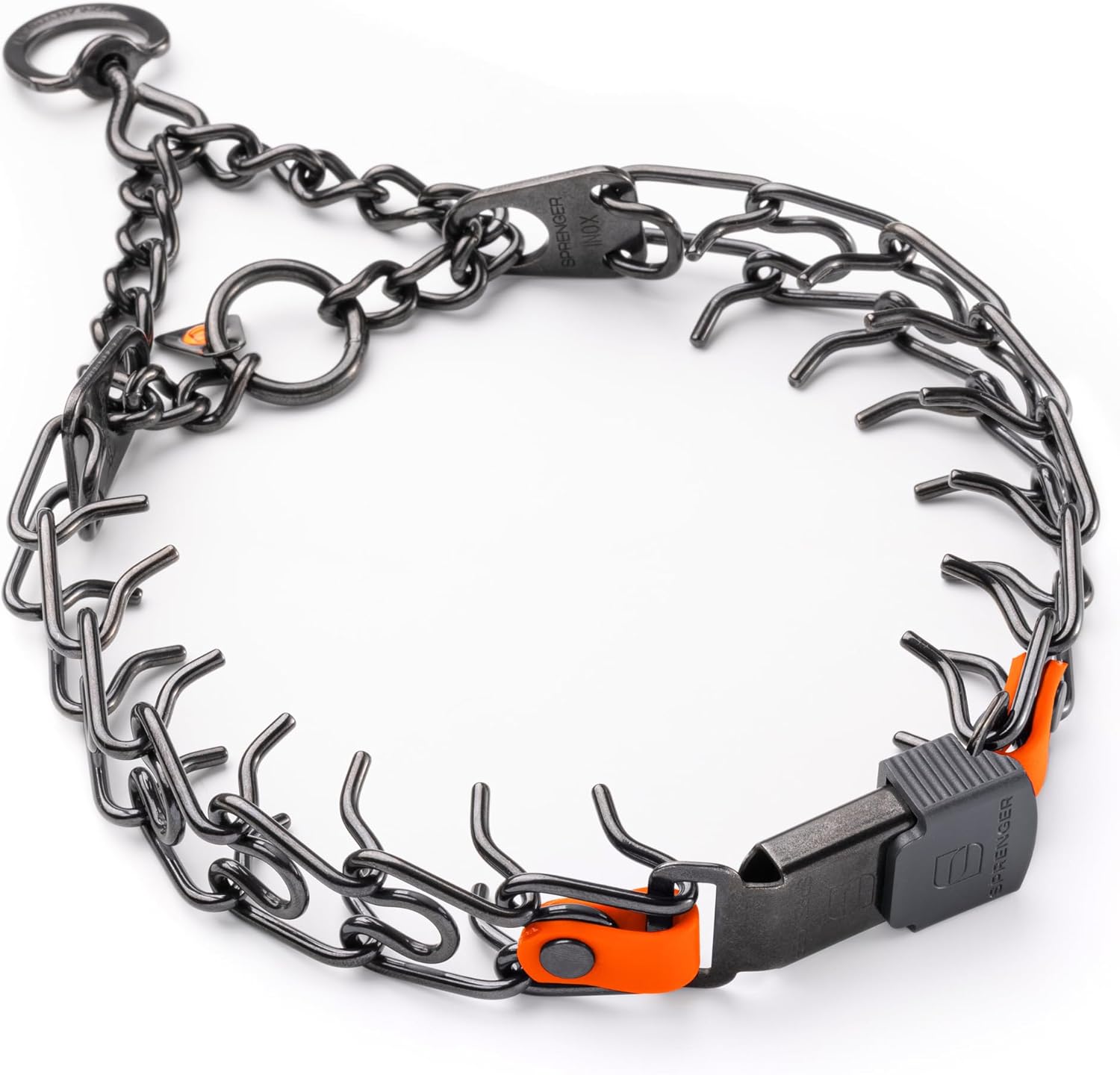Herm Sprenger Black Stainless Steel Dog Collar for Effective Training