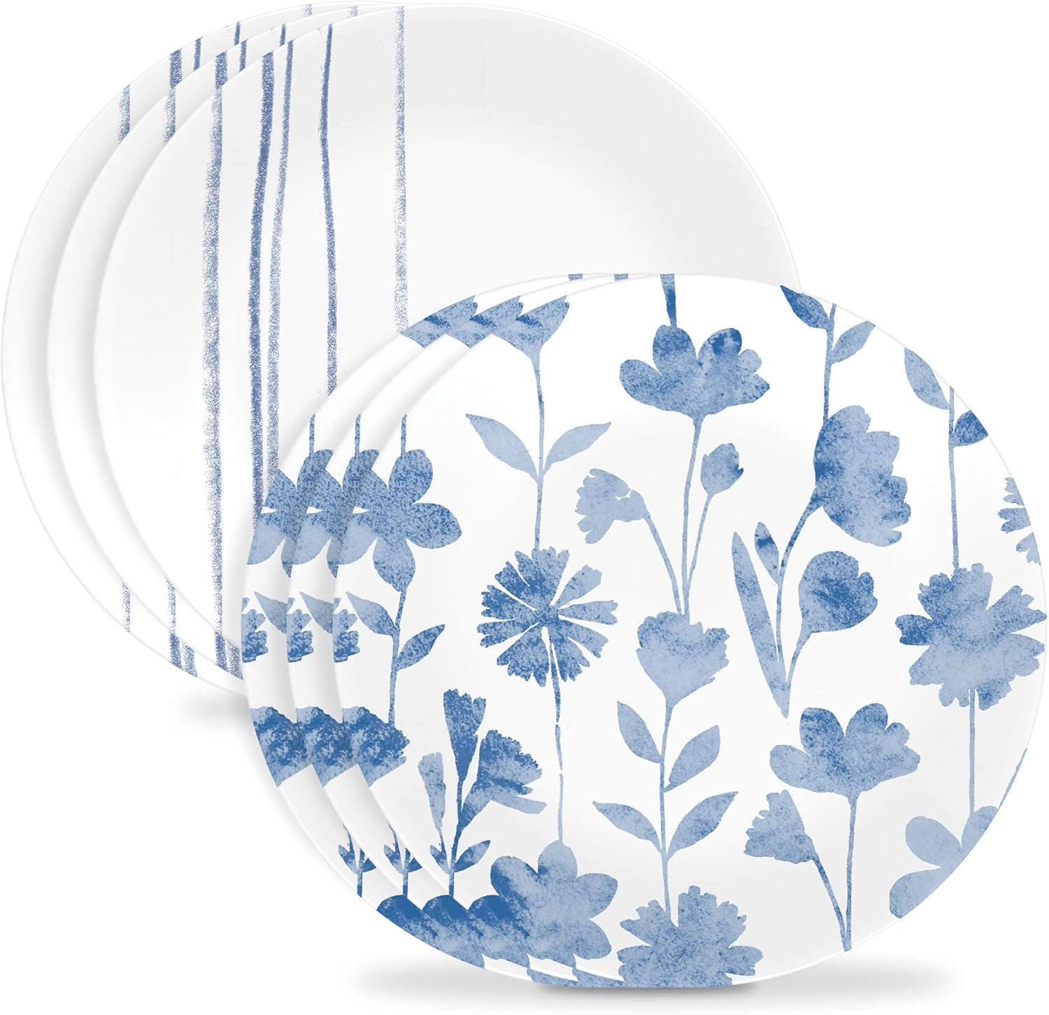 Corelle 6-Piece 8.5 in Vitrelle Glass Lunch Plates Set