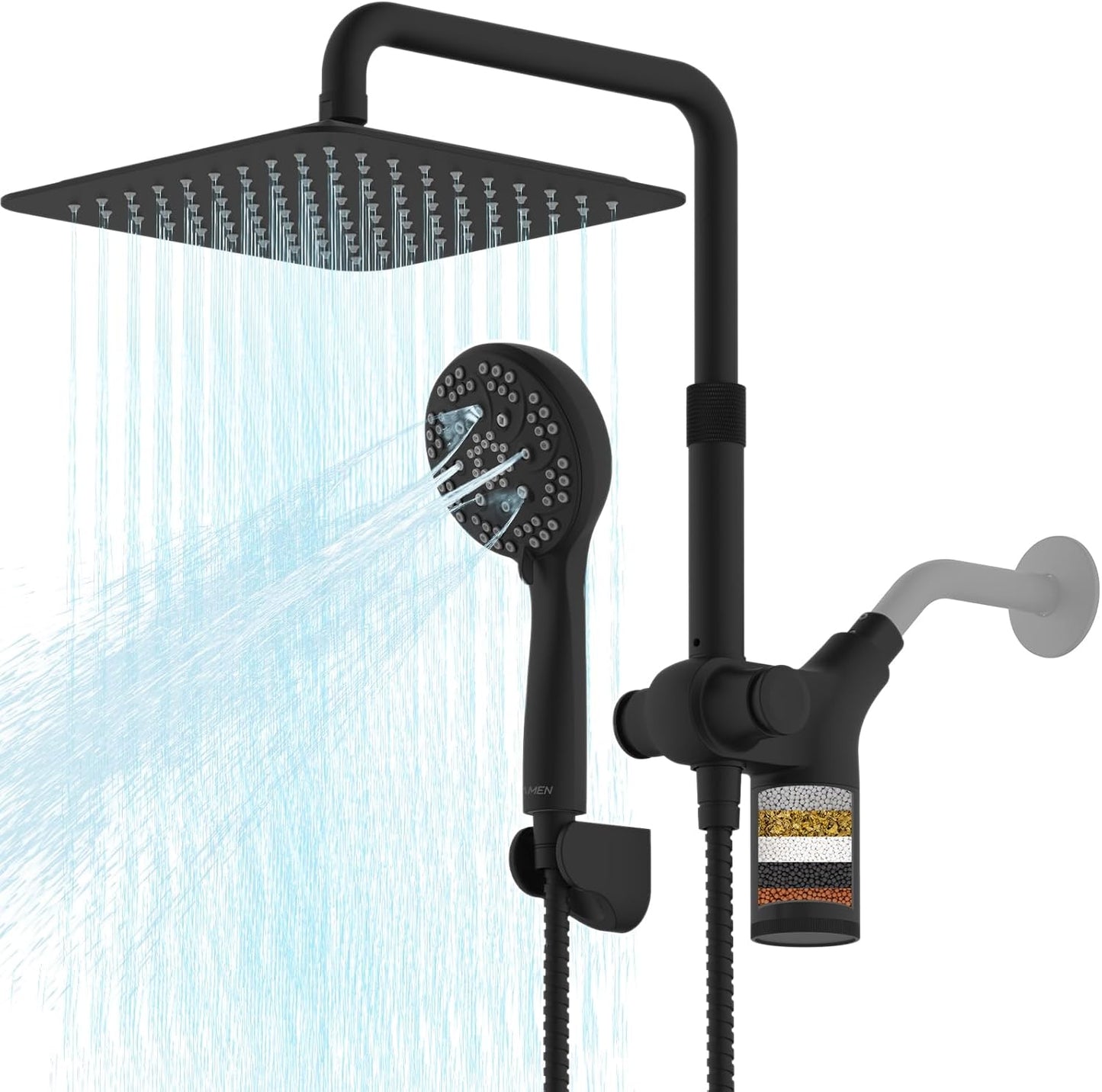 Ryamen Upgraded Dual Shower Heads Combo for Luxurious Showers