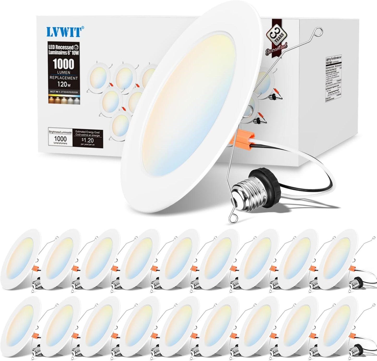 LVWIT 6 inch LED Recessed Lighting for Modern Interiors
