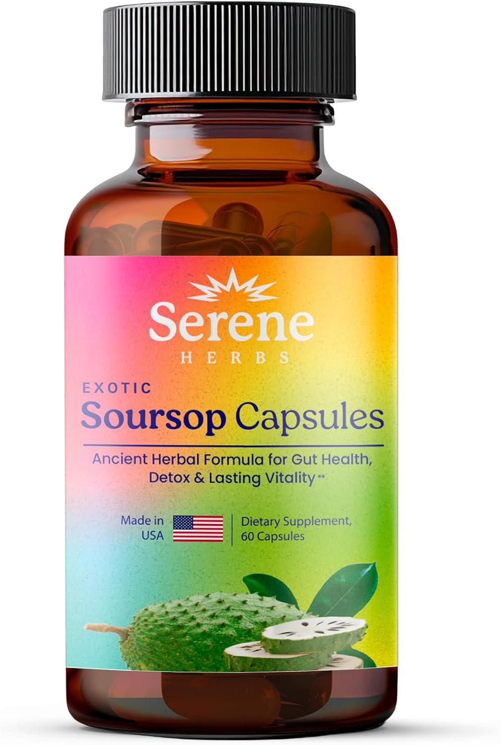 Organic Graviola Soursop Capsules for Digestive Support