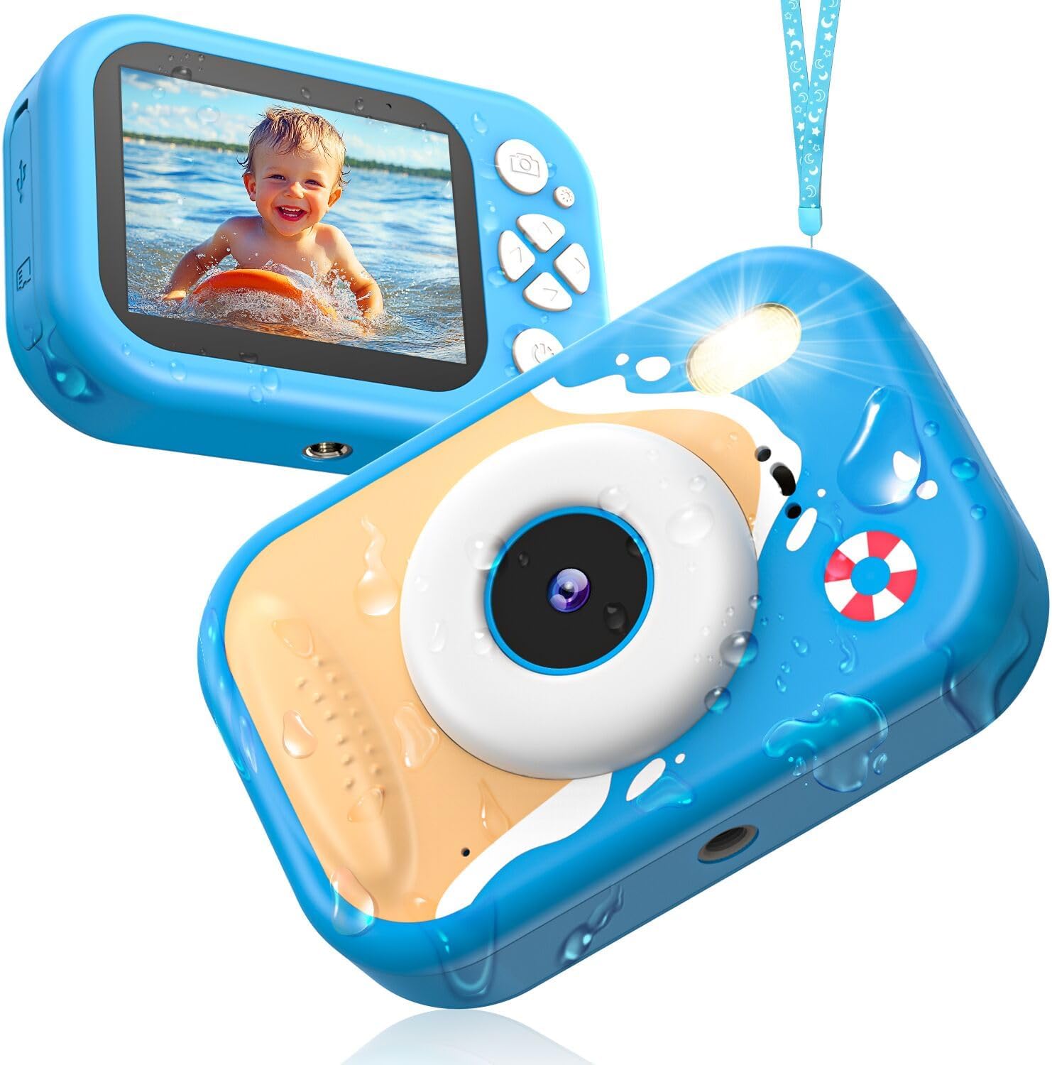 Kids Waterproof Camera for Ages 3-12, 1080P HD Fun