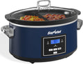 Sunvivi 6 Quart Programmable Slow Cooker with 2 in 1 Liners