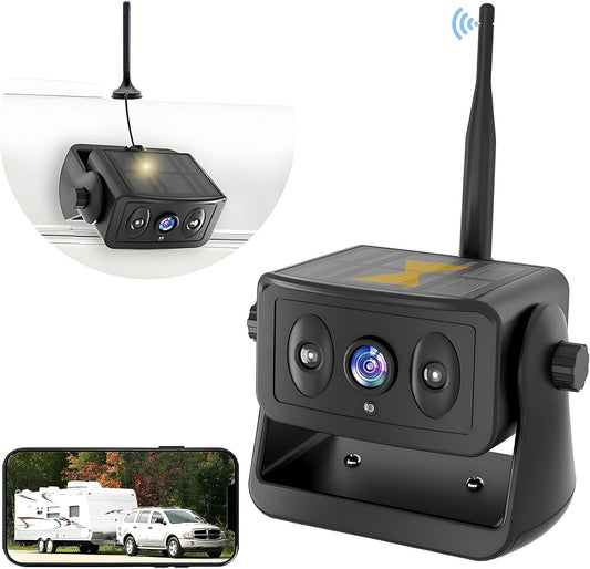 YEOIZO Solar Backup Camera - Wireless, Easy Setup, HD Night Vision