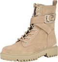 Women's Orana Combat Boot - Textured Faux Leather Lug Sole