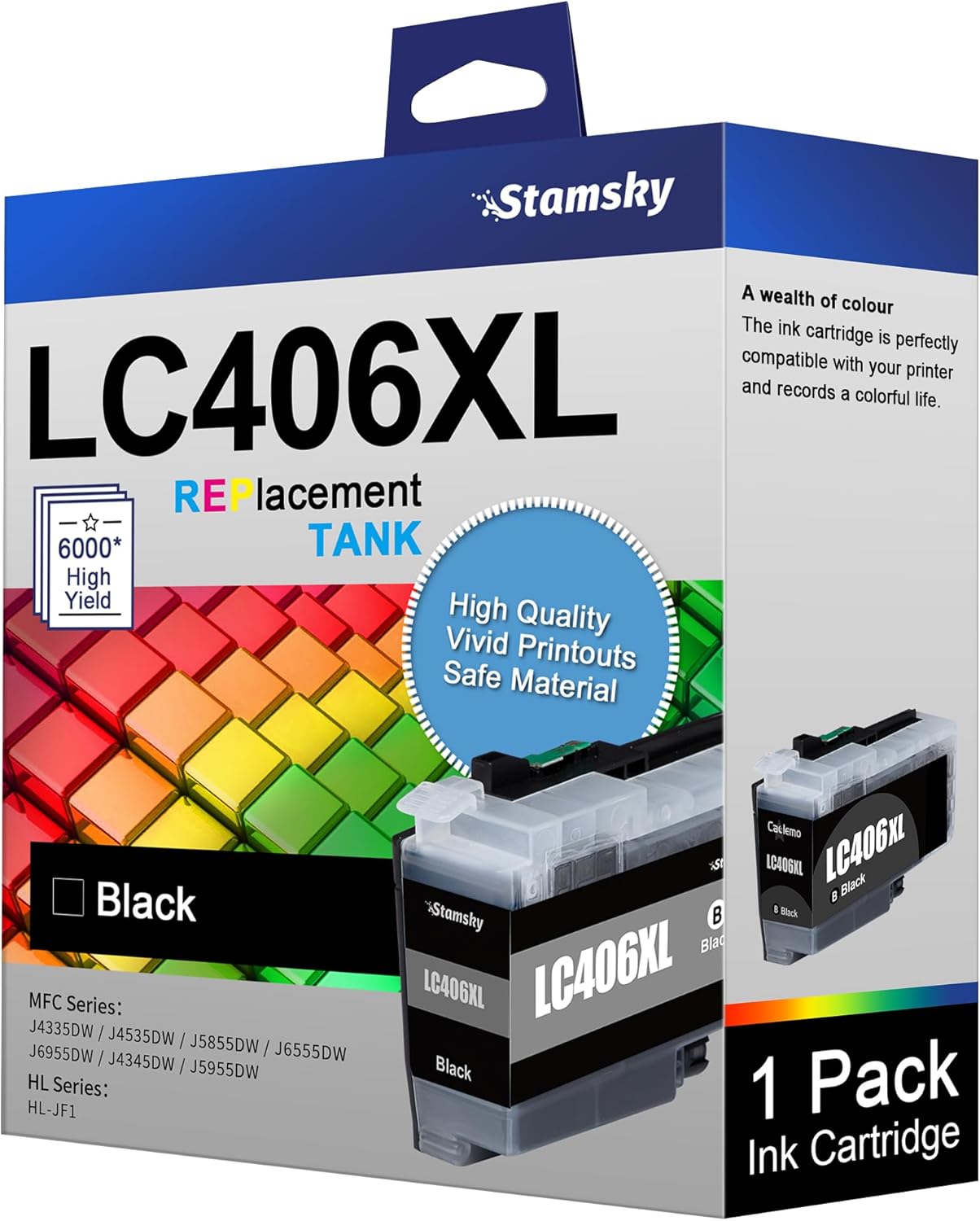 High Yield Black Ink Cartridges for Brother Printers LC406XL