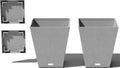 Veradek Nobleton Wide Square Planter 18 in 2-Pack - Durable