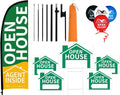 8.2 ft Open House Feather Flag Kit for Real Estate - Highly Visible
