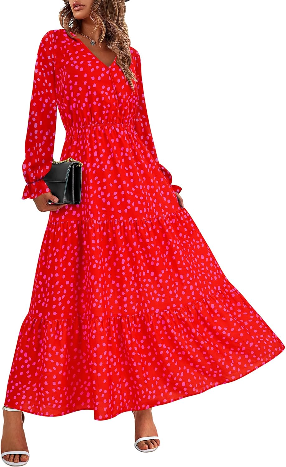 BTFBM Women Fall Dresses 2025 Casual Long Sleeve Maxi Dress
