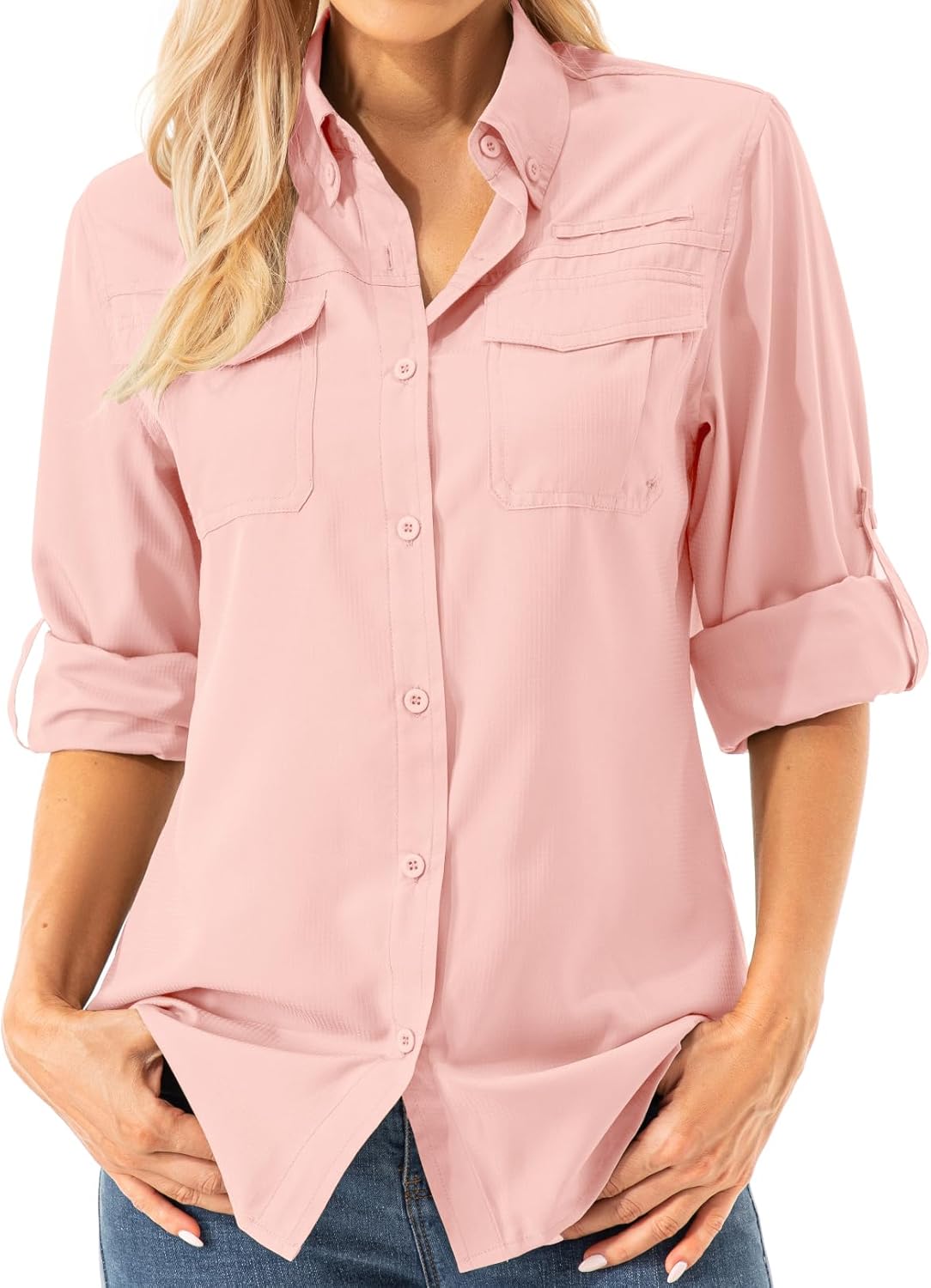 Womens UPF 50+ UV Sun Protection Long Sleeve Outdoor Shirts