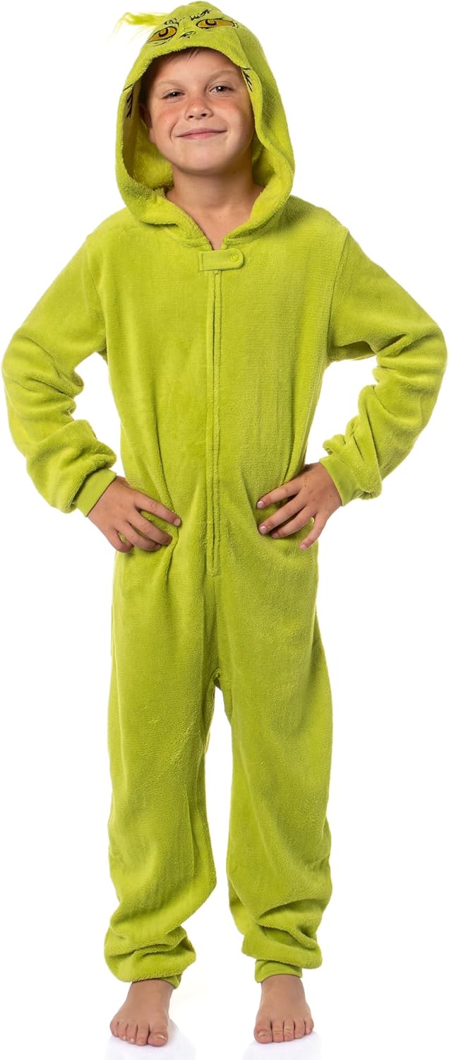 Dr. Seuss GRINCH Hooded Pajama Union Suit for Cozy Nights