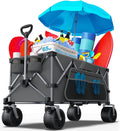 Collapsible Wagon Heavy Duty Folding Utility Cart - 440 lb Capacity