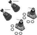TRQ Front Upper & Lower Ball Joint Set Compatible with 71-05 GM