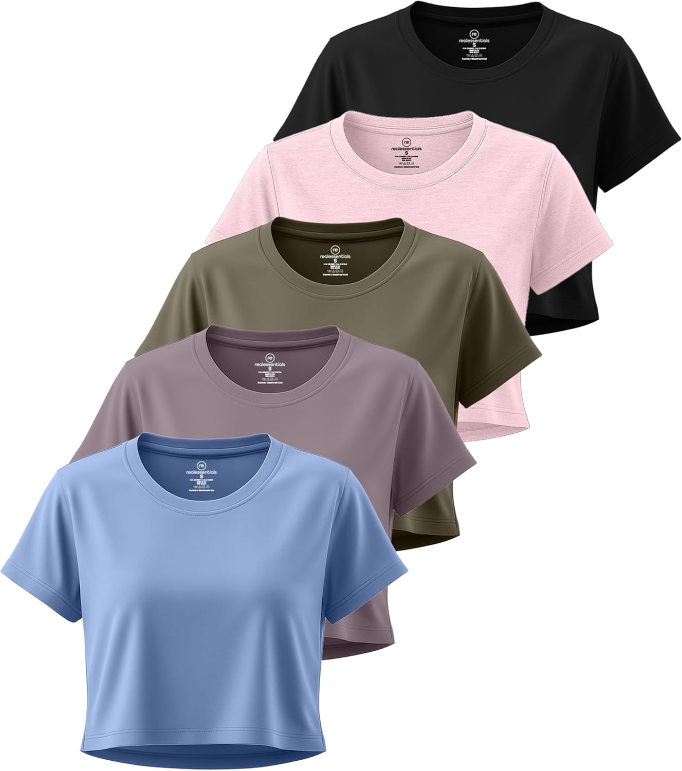 Real Essentials Women's Dry Fit Crop Top for Active Lifestyle