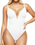 Popilush Shapewear Bodysuits for Women - Deep V Tummy Control