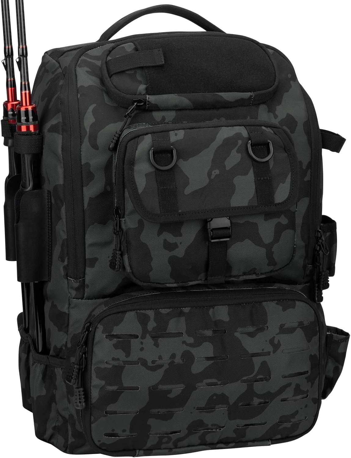 Water-resistant Fishing Backpack with Rod Holders - Stay Organized on the Water!