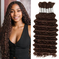 Human Braiding Hair Deep Wave 18in 6-Pack 150g - Boho Braids