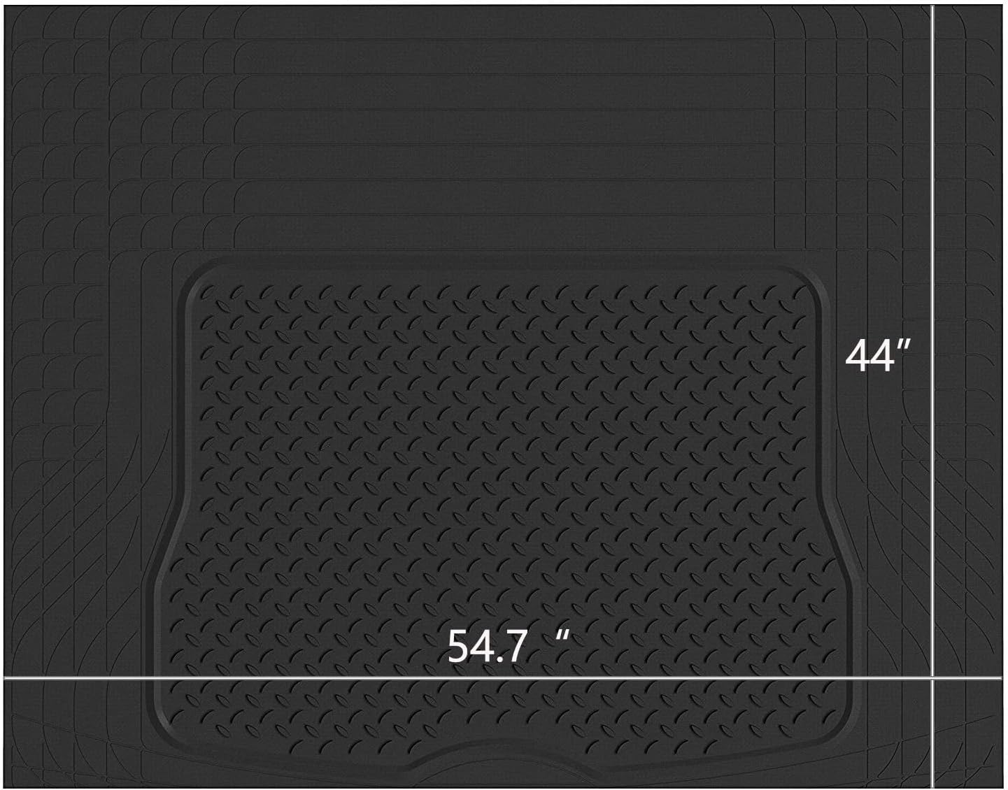 Heavy Duty Rubber Trunk Cargo Liner Mats for Car, SUV, Truck