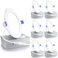 Ensenior 4 in LED Recessed Light 6 Pack - Ultra-Thin Canless Wafer