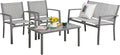 Vongrasig 4 Piece Patio Conversation Set - Compact Outdoor Comfort