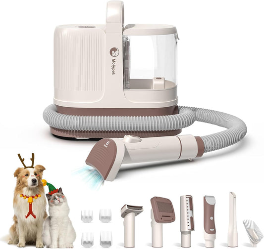 Molypet 6-in-1 Dog Grooming Vacuum - 99% Pet Hair Suction