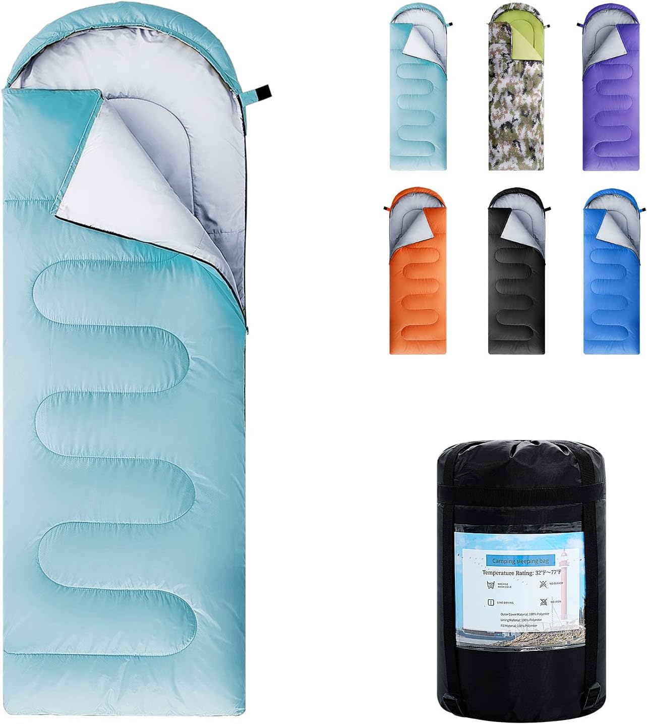 Lightweight Waterproof Sleeping Bags for All Seasons Hiking