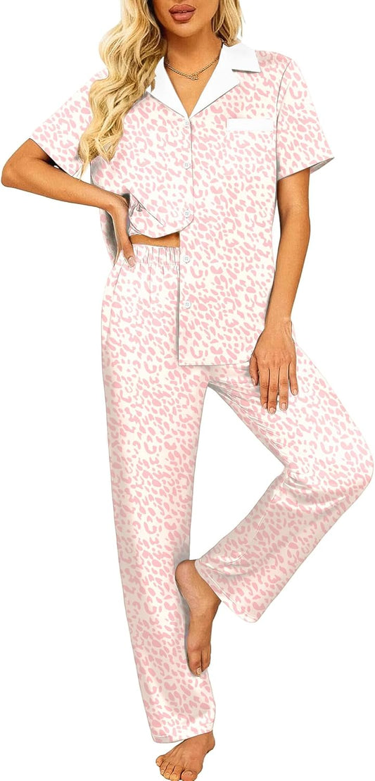 Ekouaer Satin Pajamas Set for Women - Stylish Silk Sleepwear