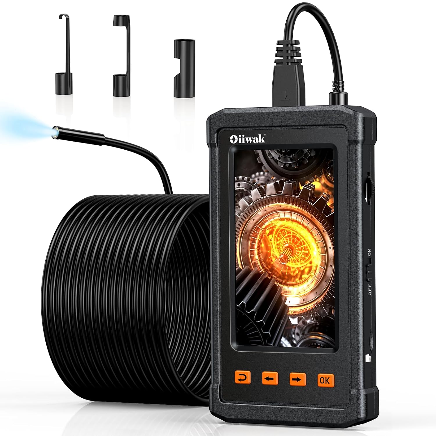 50FT Endoscope Camera with Light for Plumbing Inspection
