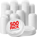 Coffee Cup Lids (500-Pack) - Universal Disposable Dome Lids