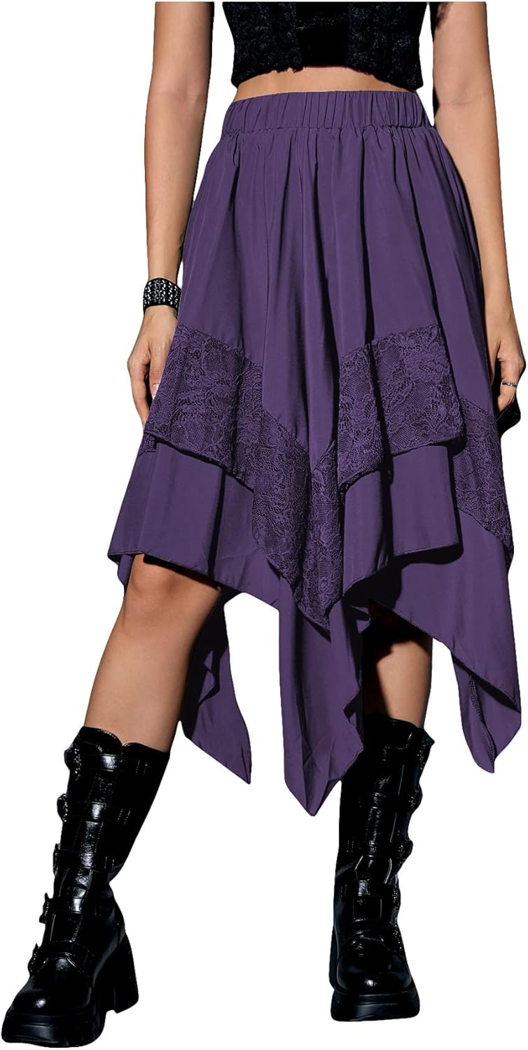 Verdusa Women's Renaissance Flowy Fairy Skirt for Any Occasion