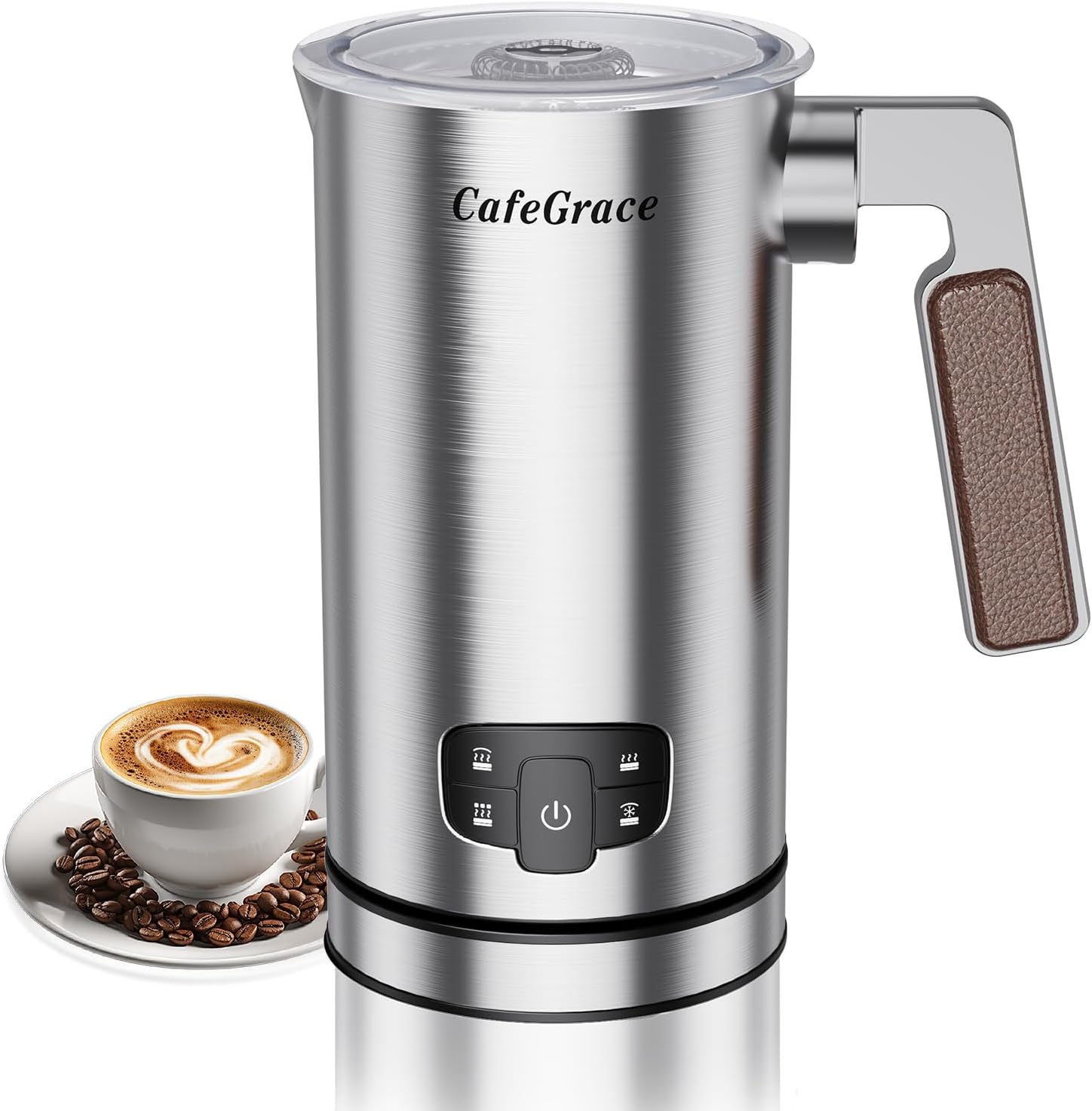 CafeGrace 4-in-1 Milk Frother & Steamer