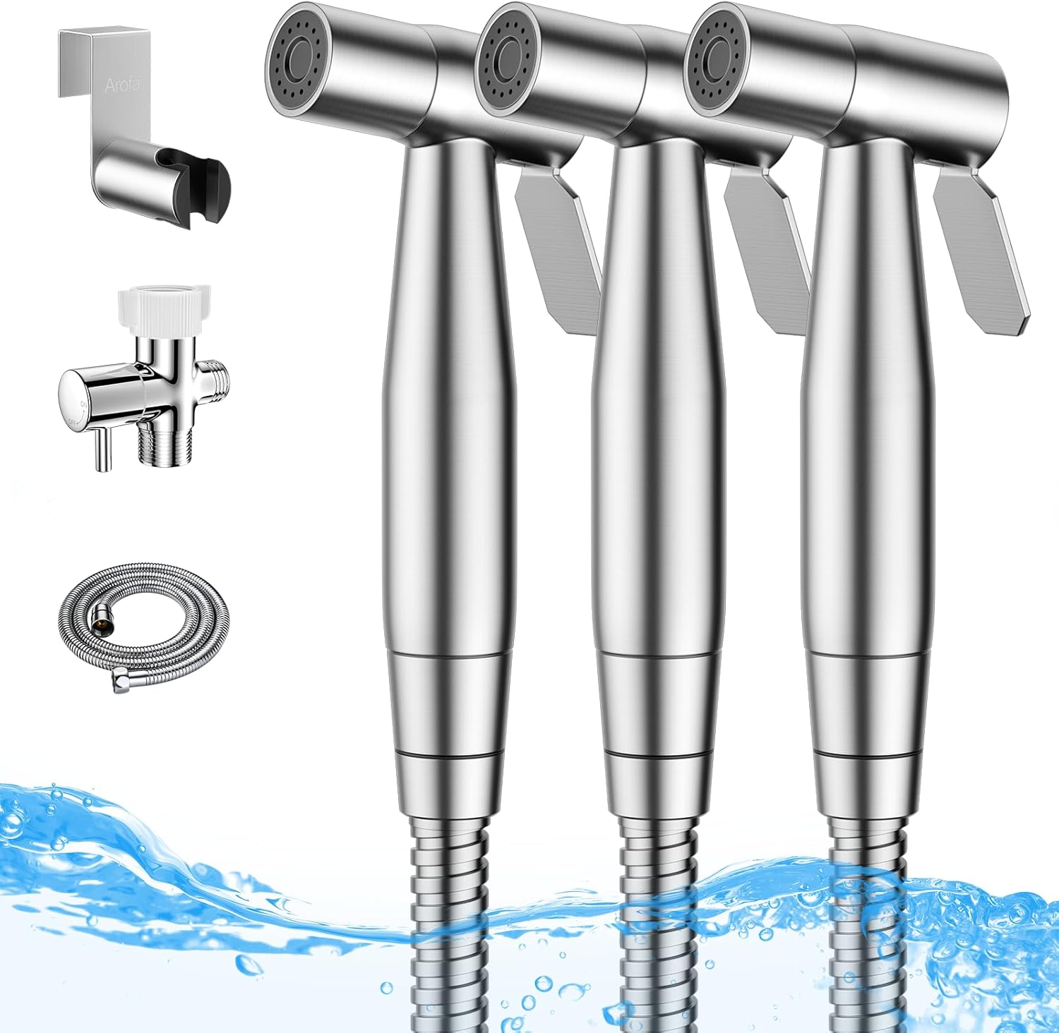 Arofa Handheld Bidet Sprayer for Toilet - 3 Pack Bundle
