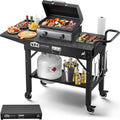 Leteuke Grill Cart for Blackstone Griddle - Portable Foldable Prep
