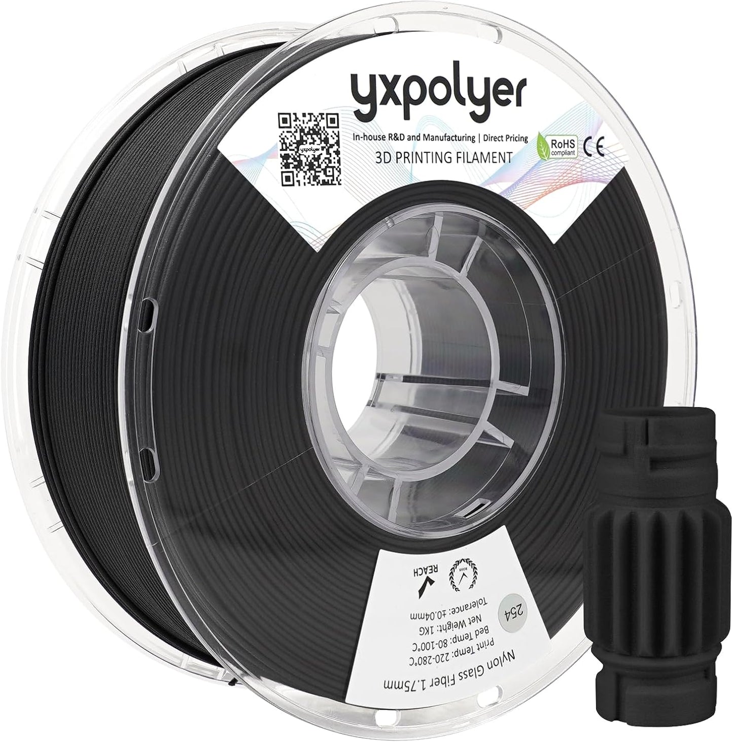 Nylon Glass Filled Filament for 3D Printing with High Strength
