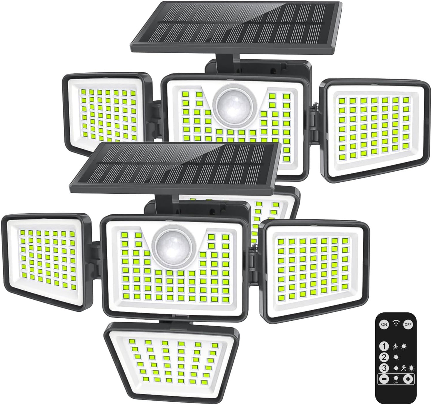 3000LM Solar Lights Outdoor with Motion Sensor for Security