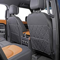 Seat Back Protector B Black with Large Pocket Organizer - Durable Kick