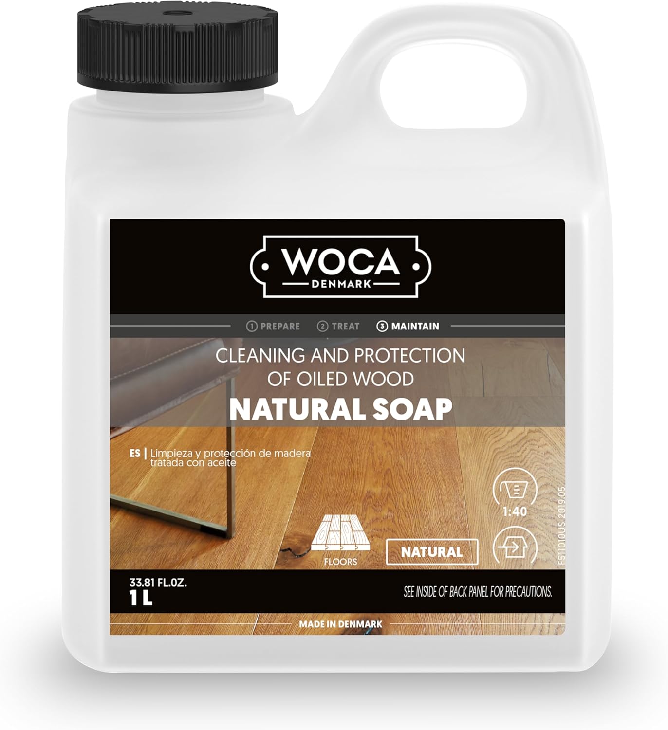 WOCA Natural Soap - Concentrated Wood Cleaner for Oiled Surfaces