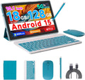 COOPERS Tablet Android 15 10 in - 18GB RAM 128GB ROM, 2 in 1 Keyboard