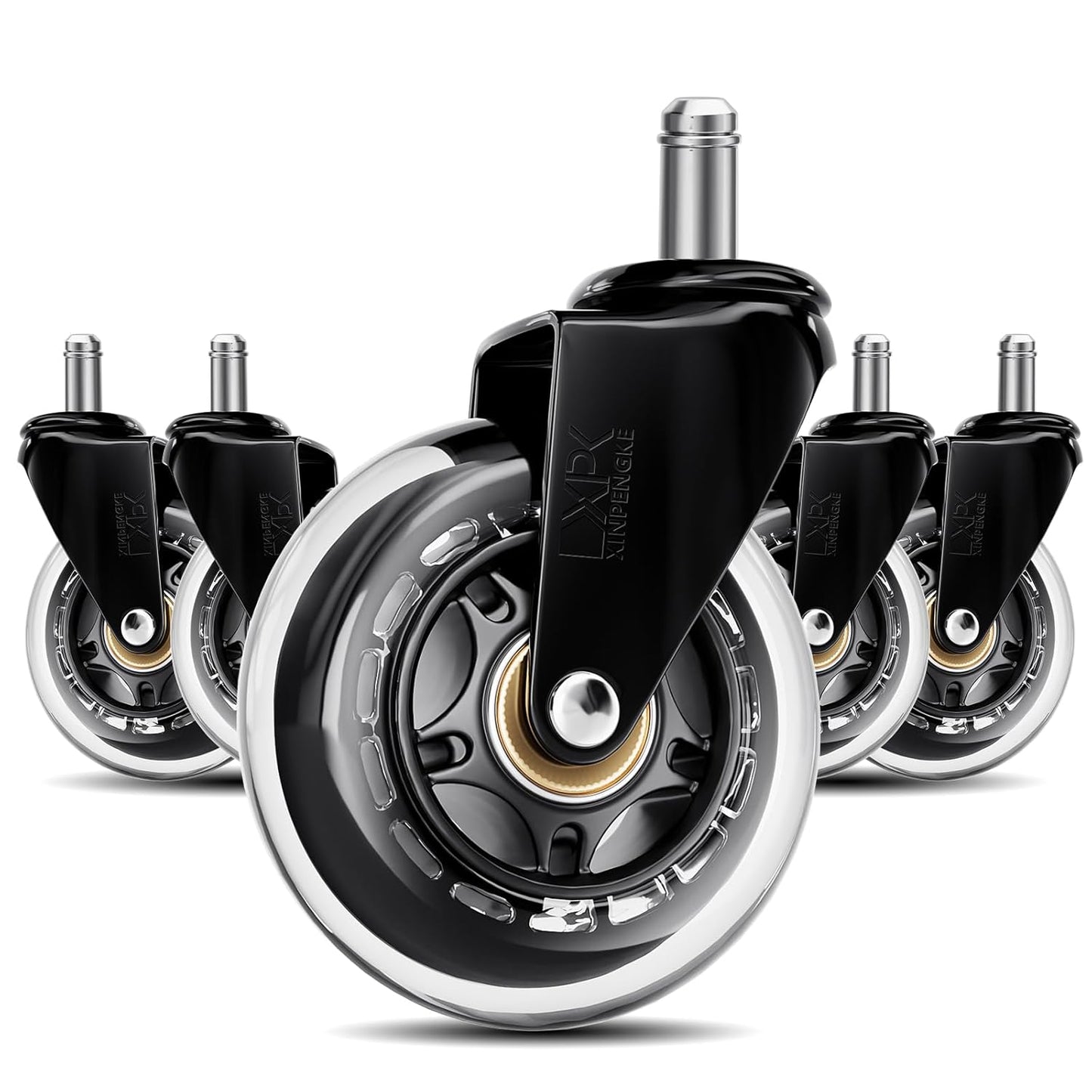 Durable Heavy-Duty Office Chair Wheels - Smooth & Universal - 5pc Set