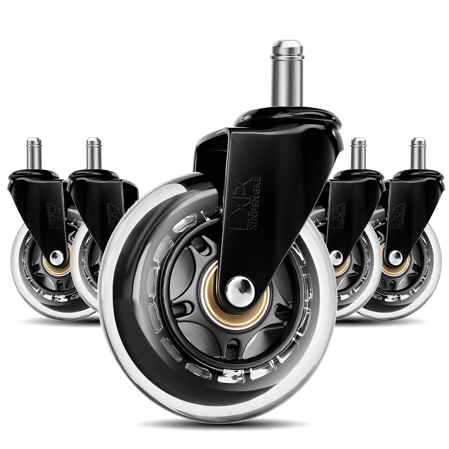 Durable Heavy-Duty Office Chair Wheels - Smooth & Universal - 5pc Set