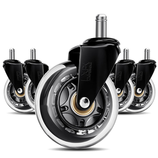 Durable Heavy-Duty Office Chair Wheels - Smooth & Universal - 5pc Set
